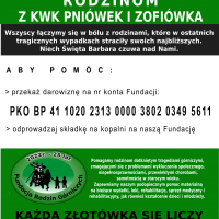 Fundacja Rodzin Górniczych wobec tragicznych wypadków w KWK Pniówek i Zofiówka